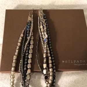 SILPADA Hematite Bead Necklace & Earrings Set